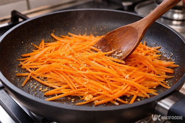 당근을 볶고 있다. / 위키푸디