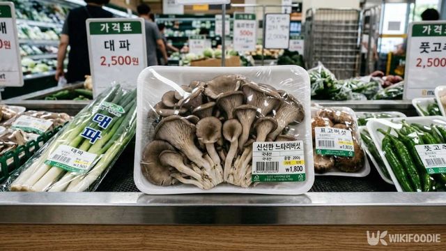 마트에 진열된&nbsp;느타리버섯. / 위키푸디