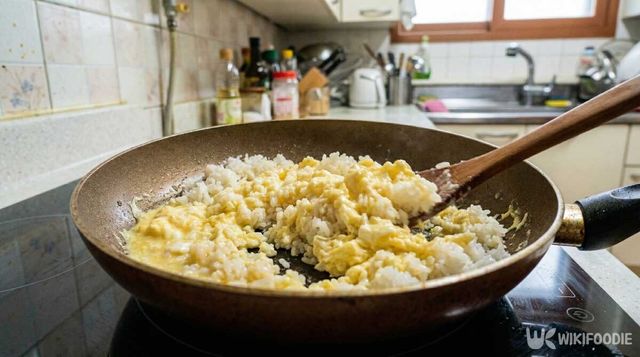 스크램블을 만드는 모습. / 위키푸디