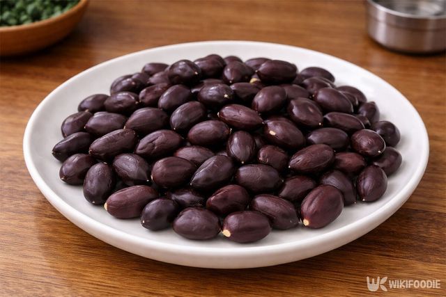 보랏빛을 띠는 땅콩 흑찬의 모습. / 위키푸디