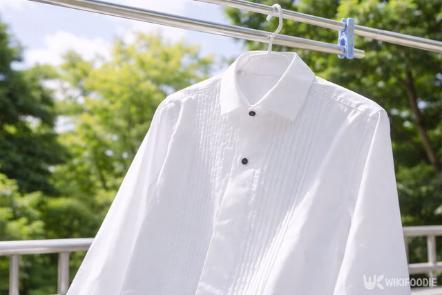 흰 셔츠를 햇볕에 건조하고 있다. / 위키푸디