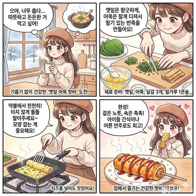 4컷 만화. / 위키푸디