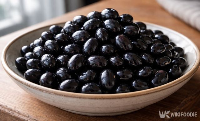 검은콩 껍질에 농축된 안토시아닌 색감이 자연광에서 또렷하게 드러난 모습이다. / 위키푸디
