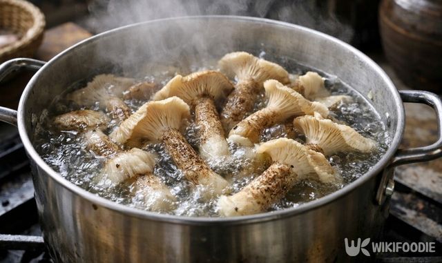 개능이는 데치는 과정만 거쳐도 강한 쓴맛이 한결 줄어든다. / 위키푸디