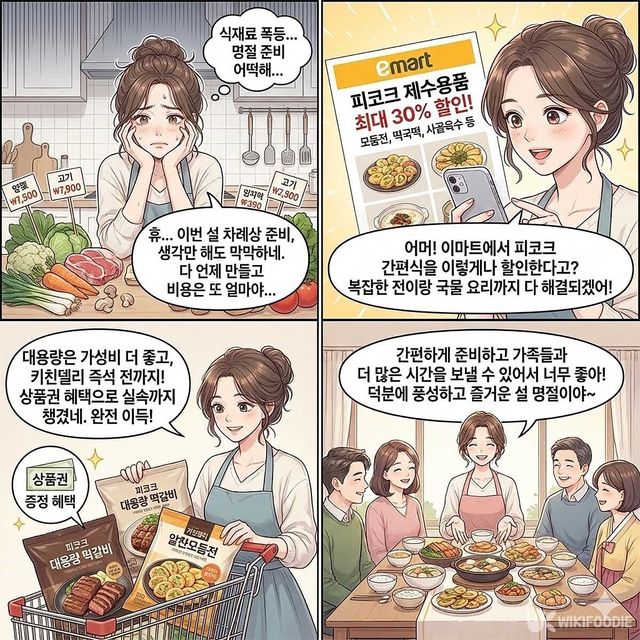 4컷 만화. / 위키푸디