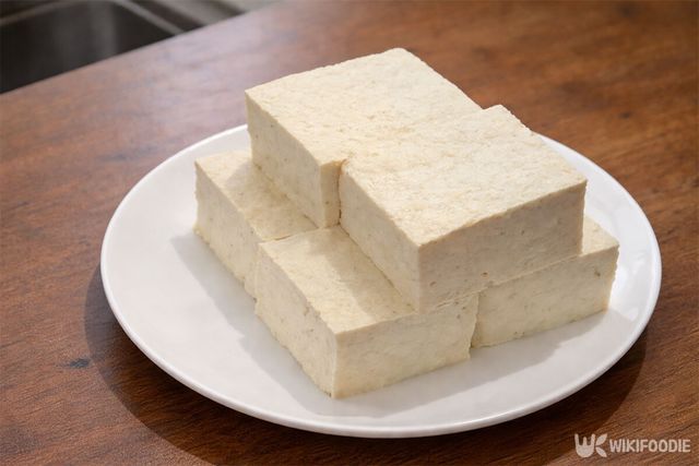 접시에 담긴 두부. / 위키푸디