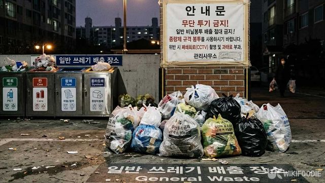 기사 이해를 돕기 위해 AI로 재연한 종량제 봉투 쓰레기장. / 위키푸디