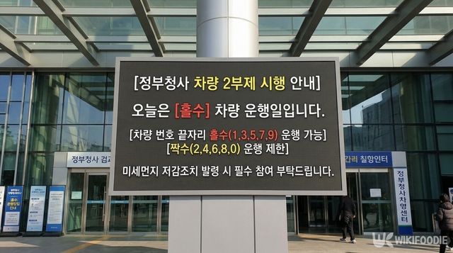 기사 이해를 돕기 위해 AI로 생성한 차량 2부제 이미지.