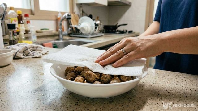 골뱅이 물기를 닦는 모습. / 위키푸디 공식 웹 사이트