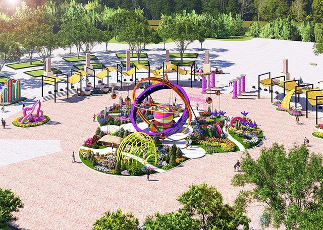 조선시대 천문기구를 꽃으로 재현한 13m 조형물. / 고양시&nbsp;