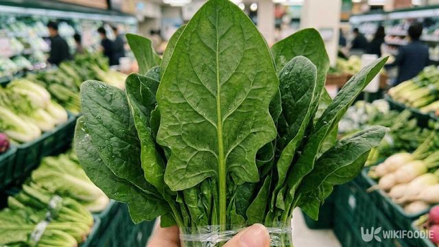 마트에서 판매 중인 시금치의 모습. / 위키푸디