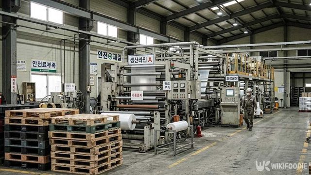 포장재 수급 불안으로 가동이 줄어든 국내 플라스틱 공장 내부 모습.&nbsp;이해를 돕기 위해 AI 이미지 생성 프로그램으로 만든 참고 사진입니다. / 위키푸디