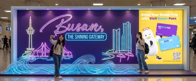 김해공항 국제선 bts 포토 존 시안. / 출처 부산시 블로그
