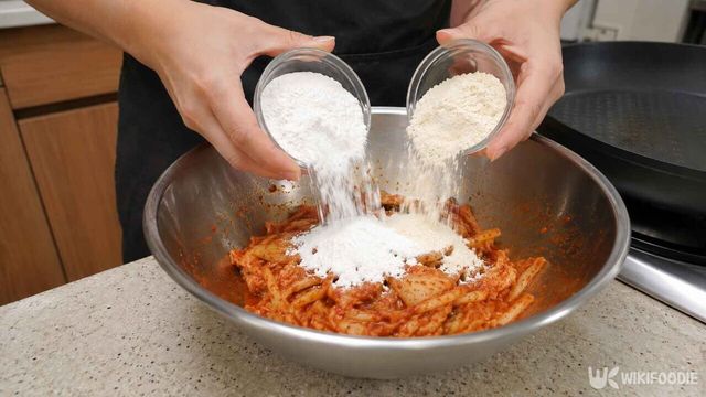 김치부침개 레시피. / 위키푸디