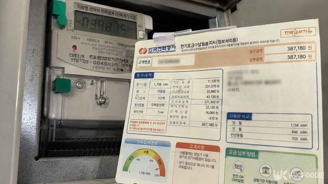 전기요금 고지서와 계량기. 기사 이해를 돕기 위한 사진 (AI 생성). / 위키푸디