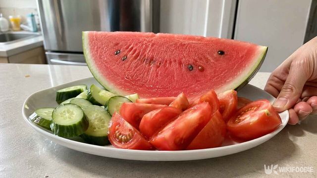 오이, 토마토, 수박. / 위키푸디