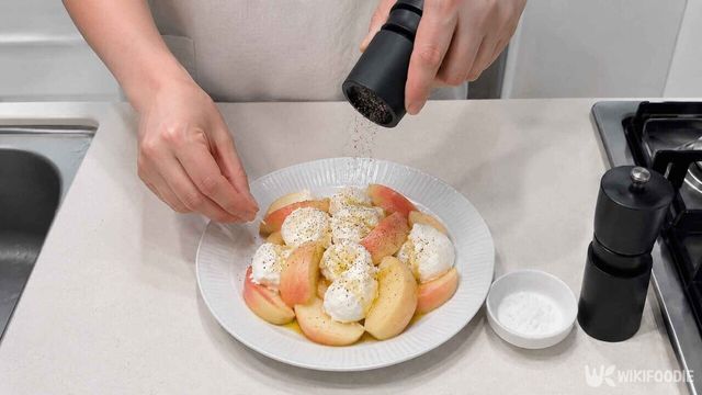 복숭아 모짜렐라 레시피. / 위키푸디