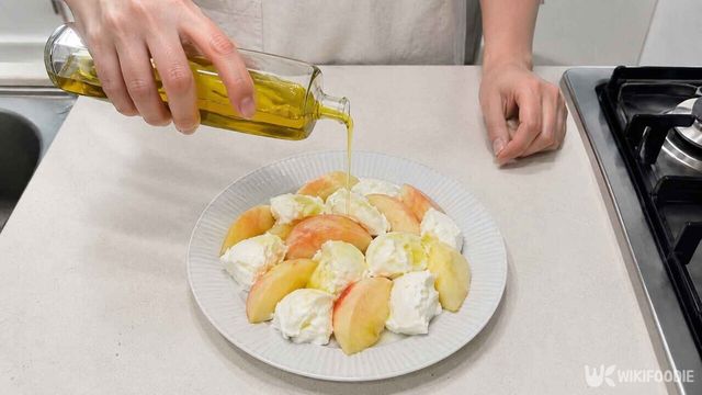 복숭아 모짜렐라 레시피. / 위키푸디