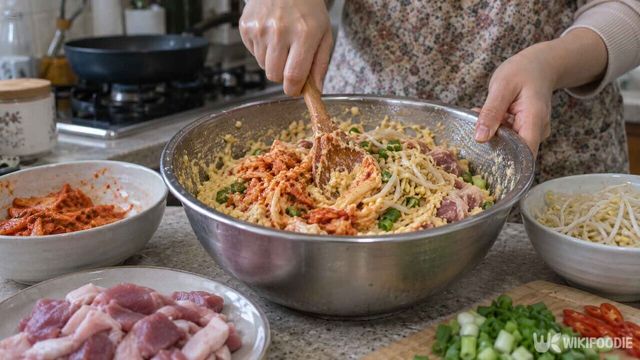 녹두빈대떡 레시피. / 사진=위키푸디