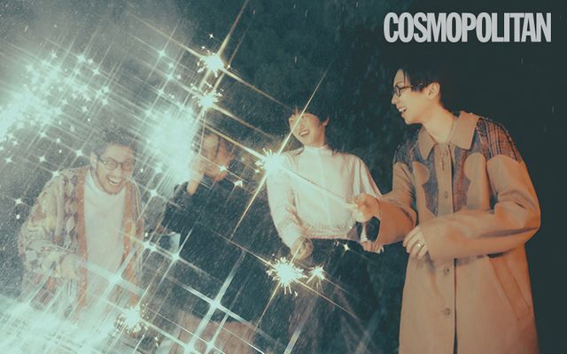  (왼쪽부터, 최웅희)카디건 1백56만원 모스키노. 이너 톱, 목걸이 스타일리스트 소장품. 안경 본인 소장품. (김건재)셔츠 스타일리스트 소장품. (김한주)셔츠 1백35만원, 팬츠 가격미정 모두 페라가모. (김춘추)코트 6백82만4천원 메종 마르지엘라. 목걸이 스타일리스트 소장품. 안경 본인 소장품. 반지 스타일리스트 소장품.