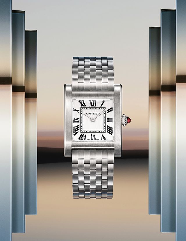 까르띠에 프리베 탱크 노말 워치.