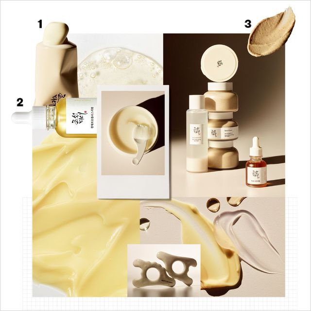 1 맑은쌀선크림 1만8천원 Beauty of Joseon. 2 광채프로폴리스세럼 1만7천원 Beauty of Joseon. 3 맑은쌀꿀채운마스크 1만8천원 Beauty of Joseon.