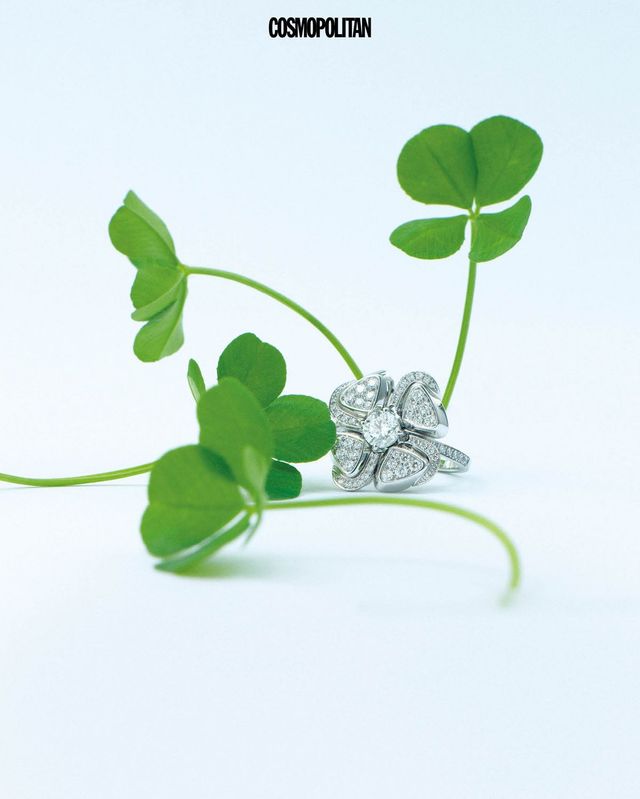 행복과 즐거움을 의미하는 4개의 꽃잎을 형상화한 피오레버 링 3천80만원 Bvlgari.