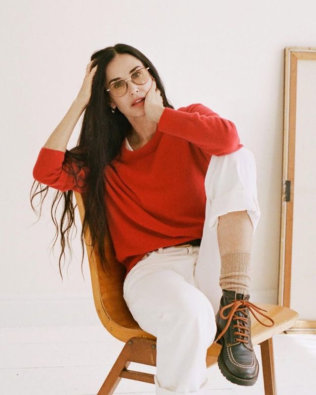 J.Crew 화보 속 데미무어