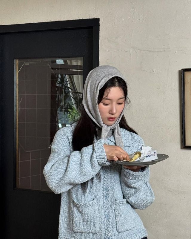 정채연 니트 보닛 | 인스타그램 @j_chaeyeoni