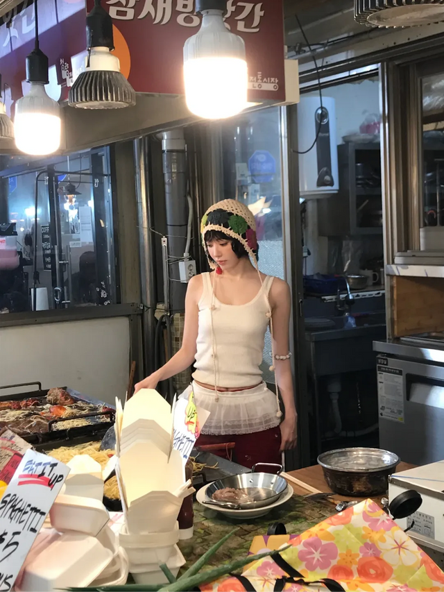 르세라핌 사쿠라 크로셰 보닛 | 인스타그램 @39saku_chan