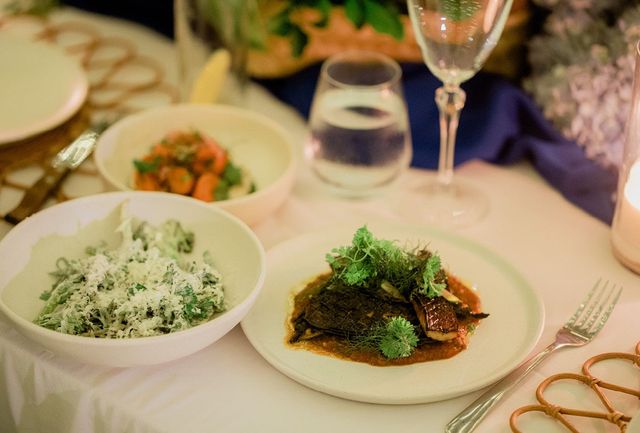 현지 셰프가 선보인 디너 메뉴.