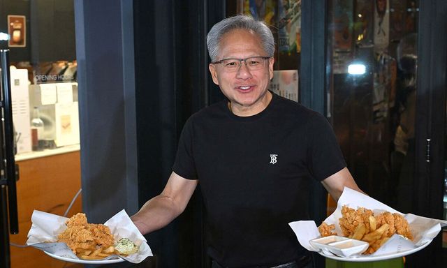 젠슨 황 깐부치킨 | 사진 출처 공동취재단 