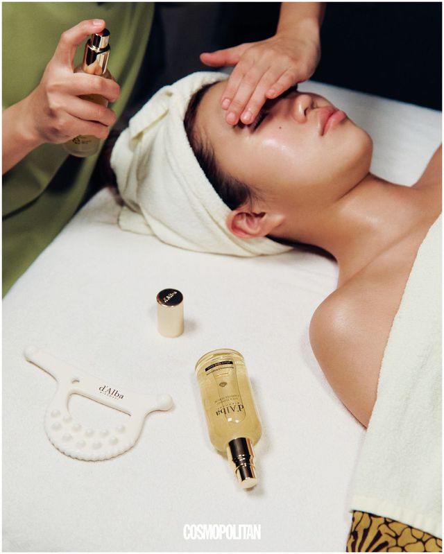 달바의 비타 토닝 라인으로 채워진 스파 트리트먼트.