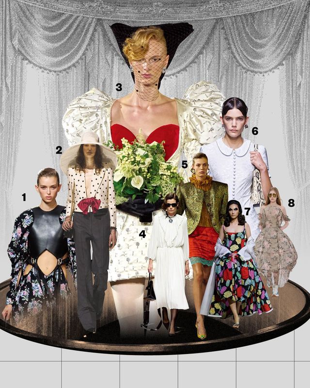 1 RABANNE 2 VALENTINO 3 RICHARD QUINN 4 BALENCIAGA 5 SAINT LAURENT 6 JIL SANDER 7 MARNI 8 LOEWE