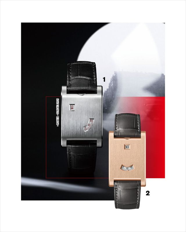 1 까르띠에 프리베 탱크 아 기쉐 워치 200개 리미티드 에디션. 2 2 핑크 골드 버전의 까르띠에 프리베 탱크 아 기쉐 워치. 