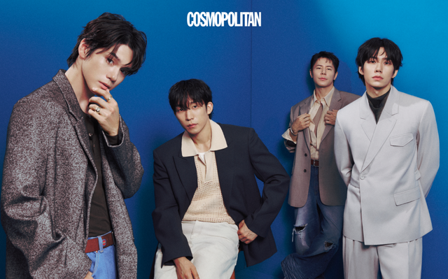 (옹성우) 코트 LOEWE. 데님 팬츠 RECTO. 네클리스 TOMWOOD. 링 모두 BULLETTO. 슬리브리스, 톱, 벨트, 슈즈 모두 스타일리스트 소장품. (이상이) 네이비 재킷 RECTO. 데님 팬츠 STU. 이너 톱, 니트, 벨트 모두 스타일리스트 소장품. (이규형) 옐로 셔츠, 그레이 재킷 모두 RECTO. 팔찌 TOMWOOD. 슈즈 GREENDOOR by UNIPAIR. 이너 슬리브리스, 데님 팬츠 스타일리스트 소장품. (손우현) 재킷, 팬츠 모두 DIOR MEN. 이너 톱, 스카프 COS.