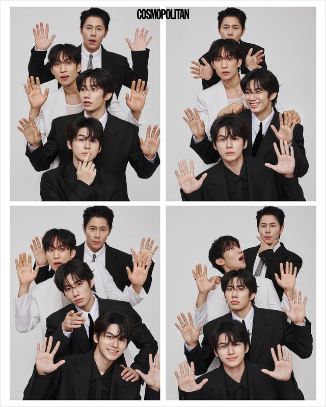 (이규형) 블랙 슈트 LORDANDTAILOR. 셔츠, 타이, 슈즈, 벨트 모두 스타일리스트 소장품. (옹성우) 셔츠, 팬츠 모두 AMI. 재킷, 타이로 연출한 스카프 모두 스타일리스트 소장품. (이상이) 화이트 재킷 LORDANDTAILOR. 브레이슬릿 PANACHE. 이너, 화이트 팬츠 모두 스타일리스트 소장품. (손우현) 셔츠 EMPORIO ARMANI. 블랙 재킷, 팬츠 모두 LORDANDTAILOR. 링 BULLETTO. 타이 스타일리스트 소장품.