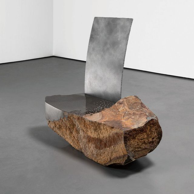 Stone & Steel Bench, 2025 by Wonmin Park for Carpenter’s Workshop. Courtesy of Isabella Szukilojc.