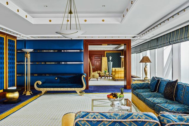 주메이라 부르즈 알 아랍의 이국적인 스위트룸.