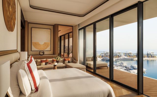 주메이라 마르사 알 아랍의 오션 디럭스 스위트.