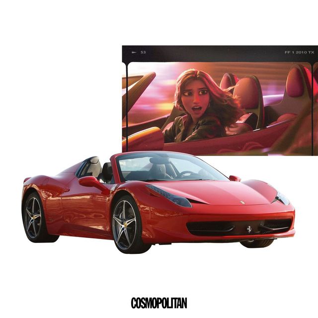 〈주먹왕 랄프 2: 인터넷 속으로〉 속 ‘생크’의 자동차, 2013년식 페라리 458 스파이더(추정).