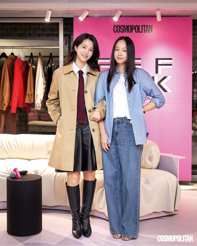 FFF Talk를 함께한 〈코스모폴리탄〉 김주연 편집장과 방송인 강지영.