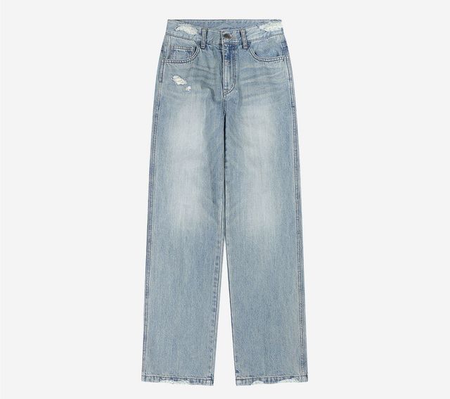 Destroyed denim pants