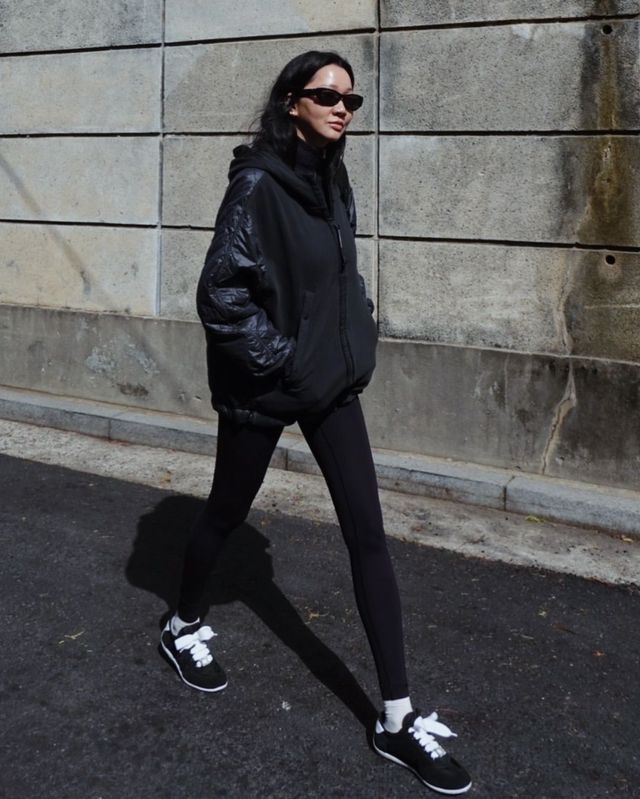 장윤주의 9부 레깅스 코디. 인스타그램 @yoonjujang