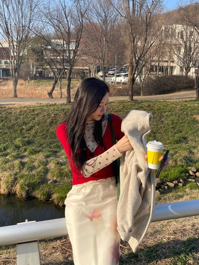 채령 도트 패션 | 인스타그램 @chaerrry0 