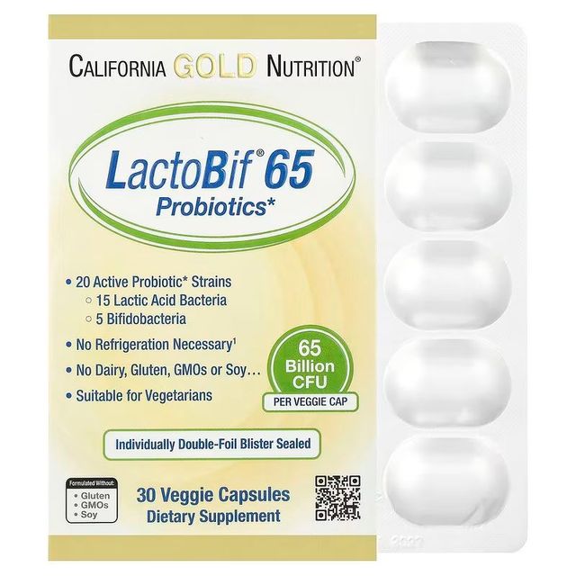 LactoBif® 65 프로바이오틱, 베지 캡슐 30정