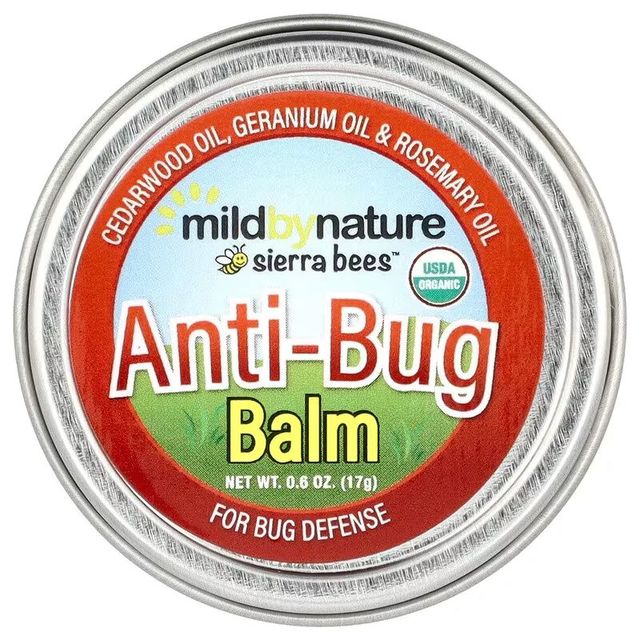 Sierra Bees™, 안티버그 밤, 삼나무, 제라늄 & 로즈메리오일, 17g(0.6oz)