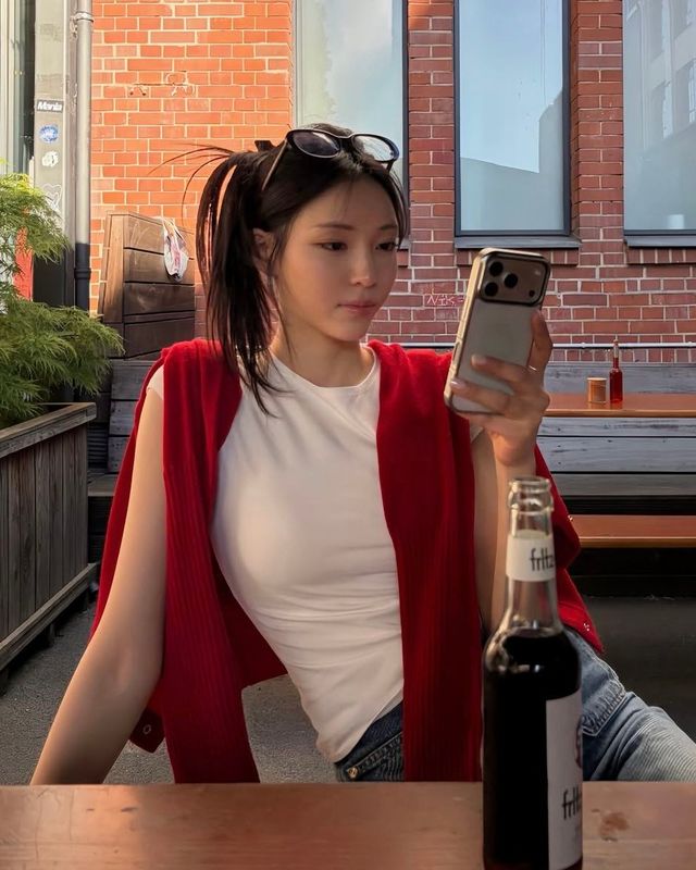 여름 가디건 코디 | 인스타그램 @hyundipark 