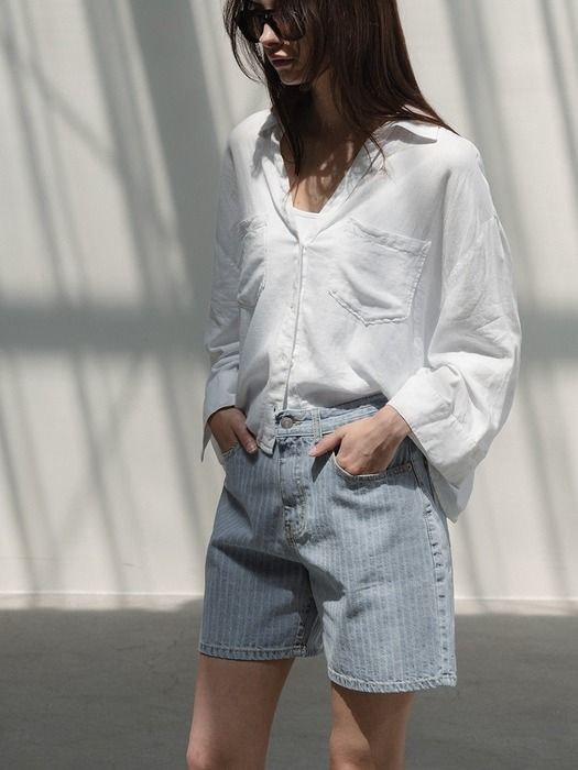 Jacquard Easy Denim Shorts