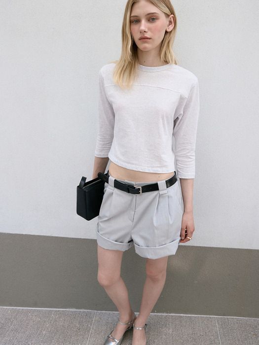 TWO-TUCK BERMUDA SHORTS